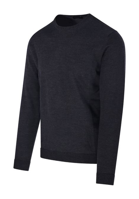 crew-neck sweater man anthracite ROBERTO COLLINA | 253M01001M0121